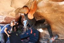 Bouldering in Hueco Tanks on 11/03/2018 with Blue Lizard Climbing and Yoga

Filename: SRM_20181103_1510540.jpg
Aperture: f/4.0
Shutter Speed: 1/320
Body: Canon EOS-1D Mark II
Lens: Canon EF 16-35mm f/2.8 L