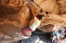 Bouldering in Hueco Tanks on 11/03/2018 with Blue Lizard Climbing and Yoga

Filename: SRM_20181103_1532351.jpg
Aperture: f/4.0
Shutter Speed: 1/320
Body: Canon EOS-1D Mark II
Lens: Canon EF 16-35mm f/2.8 L