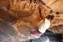 Bouldering in Hueco Tanks on 11/03/2018 with Blue Lizard Climbing and Yoga

Filename: SRM_20181103_1532390.jpg
Aperture: f/4.0
Shutter Speed: 1/250
Body: Canon EOS-1D Mark II
Lens: Canon EF 16-35mm f/2.8 L