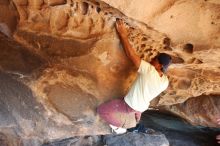 Bouldering in Hueco Tanks on 11/03/2018 with Blue Lizard Climbing and Yoga

Filename: SRM_20181103_1535380.jpg
Aperture: f/4.0
Shutter Speed: 1/200
Body: Canon EOS-1D Mark II
Lens: Canon EF 16-35mm f/2.8 L