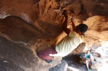 Bouldering in Hueco Tanks on 11/03/2018 with Blue Lizard Climbing and Yoga

Filename: SRM_20181103_1535541.jpg
Aperture: f/4.0
Shutter Speed: 1/250
Body: Canon EOS-1D Mark II
Lens: Canon EF 16-35mm f/2.8 L