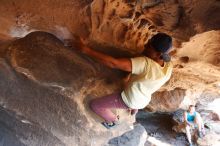 Bouldering in Hueco Tanks on 11/03/2018 with Blue Lizard Climbing and Yoga

Filename: SRM_20181103_1535551.jpg
Aperture: f/4.0
Shutter Speed: 1/200
Body: Canon EOS-1D Mark II
Lens: Canon EF 16-35mm f/2.8 L