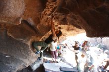 Bouldering in Hueco Tanks on 11/03/2018 with Blue Lizard Climbing and Yoga

Filename: SRM_20181103_1536480.jpg
Aperture: f/4.0
Shutter Speed: 1/400
Body: Canon EOS-1D Mark II
Lens: Canon EF 16-35mm f/2.8 L