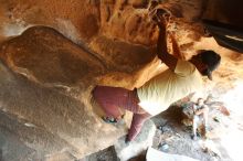 Bouldering in Hueco Tanks on 11/03/2018 with Blue Lizard Climbing and Yoga

Filename: SRM_20181103_1544360.jpg
Aperture: f/2.8
Shutter Speed: 1/320
Body: Canon EOS-1D Mark II
Lens: Canon EF 16-35mm f/2.8 L