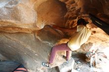 Bouldering in Hueco Tanks on 11/03/2018 with Blue Lizard Climbing and Yoga

Filename: SRM_20181103_1544501.jpg
Aperture: f/2.8
Shutter Speed: 1/250
Body: Canon EOS-1D Mark II
Lens: Canon EF 16-35mm f/2.8 L