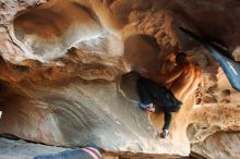 Bouldering in Hueco Tanks on 11/03/2018 with Blue Lizard Climbing and Yoga

Filename: SRM_20181103_1611150.jpg
Aperture: f/2.8
Shutter Speed: 1/125
Body: Canon EOS-1D Mark II
Lens: Canon EF 16-35mm f/2.8 L