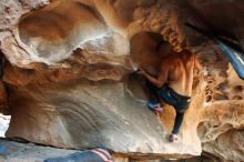 Bouldering in Hueco Tanks on 11/03/2018 with Blue Lizard Climbing and Yoga

Filename: SRM_20181103_1611210.jpg
Aperture: f/2.8
Shutter Speed: 1/125
Body: Canon EOS-1D Mark II
Lens: Canon EF 16-35mm f/2.8 L