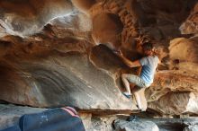 Bouldering in Hueco Tanks on 11/03/2018 with Blue Lizard Climbing and Yoga

Filename: SRM_20181103_1612280.jpg
Aperture: f/2.8
Shutter Speed: 1/160
Body: Canon EOS-1D Mark II
Lens: Canon EF 16-35mm f/2.8 L