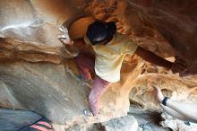 Bouldering in Hueco Tanks on 11/03/2018 with Blue Lizard Climbing and Yoga

Filename: SRM_20181103_1613530.jpg
Aperture: f/2.8
Shutter Speed: 1/125
Body: Canon EOS-1D Mark II
Lens: Canon EF 16-35mm f/2.8 L