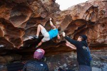 Bouldering in Hueco Tanks on 11/03/2018 with Blue Lizard Climbing and Yoga

Filename: SRM_20181103_1634250.jpg
Aperture: f/4.0
Shutter Speed: 1/320
Body: Canon EOS-1D Mark II
Lens: Canon EF 16-35mm f/2.8 L