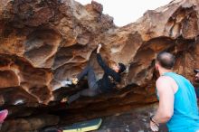 Bouldering in Hueco Tanks on 11/03/2018 with Blue Lizard Climbing and Yoga

Filename: SRM_20181103_1634550.jpg
Aperture: f/4.0
Shutter Speed: 1/250
Body: Canon EOS-1D Mark II
Lens: Canon EF 16-35mm f/2.8 L