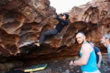 Bouldering in Hueco Tanks on 11/03/2018 with Blue Lizard Climbing and Yoga

Filename: SRM_20181103_1635050.jpg
Aperture: f/4.0
Shutter Speed: 1/250
Body: Canon EOS-1D Mark II
Lens: Canon EF 16-35mm f/2.8 L