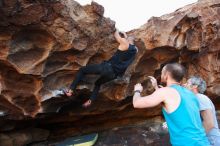 Bouldering in Hueco Tanks on 11/03/2018 with Blue Lizard Climbing and Yoga

Filename: SRM_20181103_1635520.jpg
Aperture: f/4.0
Shutter Speed: 1/320
Body: Canon EOS-1D Mark II
Lens: Canon EF 16-35mm f/2.8 L