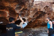 Bouldering in Hueco Tanks on 11/03/2018 with Blue Lizard Climbing and Yoga

Filename: SRM_20181103_1636230.jpg
Aperture: f/4.0
Shutter Speed: 1/320
Body: Canon EOS-1D Mark II
Lens: Canon EF 16-35mm f/2.8 L