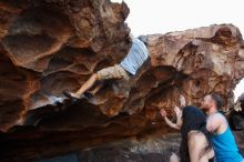 Bouldering in Hueco Tanks on 11/03/2018 with Blue Lizard Climbing and Yoga

Filename: SRM_20181103_1638300.jpg
Aperture: f/4.0
Shutter Speed: 1/400
Body: Canon EOS-1D Mark II
Lens: Canon EF 16-35mm f/2.8 L