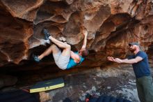 Bouldering in Hueco Tanks on 11/03/2018 with Blue Lizard Climbing and Yoga

Filename: SRM_20181103_1639310.jpg
Aperture: f/4.0
Shutter Speed: 1/500
Body: Canon EOS-1D Mark II
Lens: Canon EF 16-35mm f/2.8 L