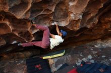 Bouldering in Hueco Tanks on 11/03/2018 with Blue Lizard Climbing and Yoga

Filename: SRM_20181103_1642330.jpg
Aperture: f/5.0
Shutter Speed: 1/320
Body: Canon EOS-1D Mark II
Lens: Canon EF 16-35mm f/2.8 L