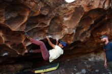 Bouldering in Hueco Tanks on 11/03/2018 with Blue Lizard Climbing and Yoga

Filename: SRM_20181103_1642380.jpg
Aperture: f/5.0
Shutter Speed: 1/320
Body: Canon EOS-1D Mark II
Lens: Canon EF 16-35mm f/2.8 L