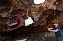 Bouldering in Hueco Tanks on 11/03/2018 with Blue Lizard Climbing and Yoga

Filename: SRM_20181103_1642550.jpg
Aperture: f/5.0
Shutter Speed: 1/320
Body: Canon EOS-1D Mark II
Lens: Canon EF 16-35mm f/2.8 L