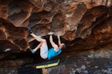 Bouldering in Hueco Tanks on 11/03/2018 with Blue Lizard Climbing and Yoga

Filename: SRM_20181103_1644010.jpg
Aperture: f/5.0
Shutter Speed: 1/250
Body: Canon EOS-1D Mark II
Lens: Canon EF 16-35mm f/2.8 L
