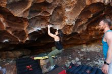 Bouldering in Hueco Tanks on 11/03/2018 with Blue Lizard Climbing and Yoga

Filename: SRM_20181103_1647311.jpg
Aperture: f/5.0
Shutter Speed: 1/250
Body: Canon EOS-1D Mark II
Lens: Canon EF 16-35mm f/2.8 L