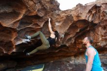 Bouldering in Hueco Tanks on 11/03/2018 with Blue Lizard Climbing and Yoga

Filename: SRM_20181103_1647390.jpg
Aperture: f/5.0
Shutter Speed: 1/250
Body: Canon EOS-1D Mark II
Lens: Canon EF 16-35mm f/2.8 L