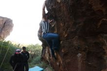 Bouldering in Hueco Tanks on 11/04/2018 with Blue Lizard Climbing and Yoga

Filename: SRM_20181104_0955290.jpg
Aperture: f/4.0
Shutter Speed: 1/640
Body: Canon EOS-1D Mark II
Lens: Canon EF 16-35mm f/2.8 L