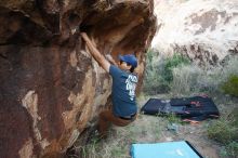 Bouldering in Hueco Tanks on 11/04/2018 with Blue Lizard Climbing and Yoga

Filename: SRM_20181104_1004020.jpg
Aperture: f/5.0
Shutter Speed: 1/200
Body: Canon EOS-1D Mark II
Lens: Canon EF 16-35mm f/2.8 L