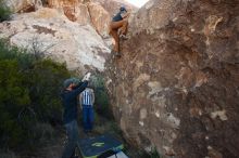 Bouldering in Hueco Tanks on 11/04/2018 with Blue Lizard Climbing and Yoga

Filename: SRM_20181104_1007260.jpg
Aperture: f/5.0
Shutter Speed: 1/400
Body: Canon EOS-1D Mark II
Lens: Canon EF 16-35mm f/2.8 L