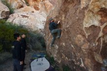 Bouldering in Hueco Tanks on 11/04/2018 with Blue Lizard Climbing and Yoga

Filename: SRM_20181104_1009090.jpg
Aperture: f/5.6
Shutter Speed: 1/250
Body: Canon EOS-1D Mark II
Lens: Canon EF 16-35mm f/2.8 L