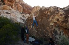 Bouldering in Hueco Tanks on 11/04/2018 with Blue Lizard Climbing and Yoga

Filename: SRM_20181104_1011400.jpg
Aperture: f/5.6
Shutter Speed: 1/400
Body: Canon EOS-1D Mark II
Lens: Canon EF 16-35mm f/2.8 L