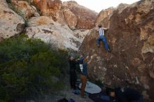 Bouldering in Hueco Tanks on 11/04/2018 with Blue Lizard Climbing and Yoga

Filename: SRM_20181104_1012300.jpg
Aperture: f/5.6
Shutter Speed: 1/400
Body: Canon EOS-1D Mark II
Lens: Canon EF 16-35mm f/2.8 L