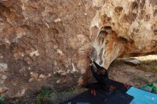 Bouldering in Hueco Tanks on 11/04/2018 with Blue Lizard Climbing and Yoga

Filename: SRM_20181104_1025320.jpg
Aperture: f/5.0
Shutter Speed: 1/250
Body: Canon EOS-1D Mark II
Lens: Canon EF 16-35mm f/2.8 L