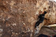 Bouldering in Hueco Tanks on 11/04/2018 with Blue Lizard Climbing and Yoga

Filename: SRM_20181104_1026390.jpg
Aperture: f/5.0
Shutter Speed: 1/250
Body: Canon EOS-1D Mark II
Lens: Canon EF 16-35mm f/2.8 L