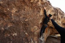 Bouldering in Hueco Tanks on 11/04/2018 with Blue Lizard Climbing and Yoga

Filename: SRM_20181104_1026480.jpg
Aperture: f/5.0
Shutter Speed: 1/320
Body: Canon EOS-1D Mark II
Lens: Canon EF 16-35mm f/2.8 L