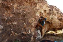 Bouldering in Hueco Tanks on 11/04/2018 with Blue Lizard Climbing and Yoga

Filename: SRM_20181104_1029020.jpg
Aperture: f/5.0
Shutter Speed: 1/320
Body: Canon EOS-1D Mark II
Lens: Canon EF 16-35mm f/2.8 L