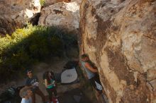 Bouldering in Hueco Tanks on 11/04/2018 with Blue Lizard Climbing and Yoga

Filename: SRM_20181104_1041450.jpg
Aperture: f/5.6
Shutter Speed: 1/640
Body: Canon EOS-1D Mark II
Lens: Canon EF 16-35mm f/2.8 L