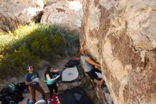 Bouldering in Hueco Tanks on 11/04/2018 with Blue Lizard Climbing and Yoga

Filename: SRM_20181104_1041471.jpg
Aperture: f/5.6
Shutter Speed: 1/250
Body: Canon EOS-1D Mark II
Lens: Canon EF 16-35mm f/2.8 L