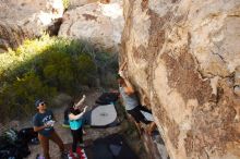 Bouldering in Hueco Tanks on 11/04/2018 with Blue Lizard Climbing and Yoga

Filename: SRM_20181104_1041480.jpg
Aperture: f/5.6
Shutter Speed: 1/250
Body: Canon EOS-1D Mark II
Lens: Canon EF 16-35mm f/2.8 L