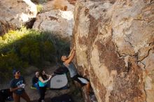 Bouldering in Hueco Tanks on 11/04/2018 with Blue Lizard Climbing and Yoga

Filename: SRM_20181104_1041511.jpg
Aperture: f/5.6
Shutter Speed: 1/400
Body: Canon EOS-1D Mark II
Lens: Canon EF 16-35mm f/2.8 L