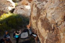 Bouldering in Hueco Tanks on 11/04/2018 with Blue Lizard Climbing and Yoga

Filename: SRM_20181104_1041520.jpg
Aperture: f/5.6
Shutter Speed: 1/400
Body: Canon EOS-1D Mark II
Lens: Canon EF 16-35mm f/2.8 L