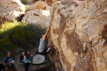 Bouldering in Hueco Tanks on 11/04/2018 with Blue Lizard Climbing and Yoga

Filename: SRM_20181104_1041540.jpg
Aperture: f/5.6
Shutter Speed: 1/400
Body: Canon EOS-1D Mark II
Lens: Canon EF 16-35mm f/2.8 L