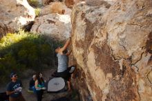 Bouldering in Hueco Tanks on 11/04/2018 with Blue Lizard Climbing and Yoga

Filename: SRM_20181104_1041541.jpg
Aperture: f/5.6
Shutter Speed: 1/400
Body: Canon EOS-1D Mark II
Lens: Canon EF 16-35mm f/2.8 L