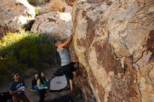 Bouldering in Hueco Tanks on 11/04/2018 with Blue Lizard Climbing and Yoga

Filename: SRM_20181104_1041542.jpg
Aperture: f/5.6
Shutter Speed: 1/400
Body: Canon EOS-1D Mark II
Lens: Canon EF 16-35mm f/2.8 L