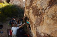 Bouldering in Hueco Tanks on 11/04/2018 with Blue Lizard Climbing and Yoga

Filename: SRM_20181104_1043370.jpg
Aperture: f/5.6
Shutter Speed: 1/500
Body: Canon EOS-1D Mark II
Lens: Canon EF 16-35mm f/2.8 L