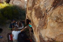 Bouldering in Hueco Tanks on 11/04/2018 with Blue Lizard Climbing and Yoga

Filename: SRM_20181104_1043371.jpg
Aperture: f/5.6
Shutter Speed: 1/500
Body: Canon EOS-1D Mark II
Lens: Canon EF 16-35mm f/2.8 L