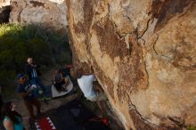 Bouldering in Hueco Tanks on 11/04/2018 with Blue Lizard Climbing and Yoga

Filename: SRM_20181104_1044270.jpg
Aperture: f/5.6
Shutter Speed: 1/500
Body: Canon EOS-1D Mark II
Lens: Canon EF 16-35mm f/2.8 L