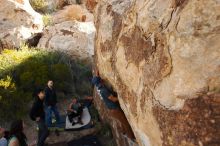 Bouldering in Hueco Tanks on 11/04/2018 with Blue Lizard Climbing and Yoga

Filename: SRM_20181104_1045101.jpg
Aperture: f/5.6
Shutter Speed: 1/320
Body: Canon EOS-1D Mark II
Lens: Canon EF 16-35mm f/2.8 L