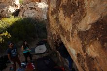 Bouldering in Hueco Tanks on 11/04/2018 with Blue Lizard Climbing and Yoga

Filename: SRM_20181104_1046260.jpg
Aperture: f/5.6
Shutter Speed: 1/640
Body: Canon EOS-1D Mark II
Lens: Canon EF 16-35mm f/2.8 L