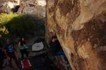 Bouldering in Hueco Tanks on 11/04/2018 with Blue Lizard Climbing and Yoga

Filename: SRM_20181104_1046290.jpg
Aperture: f/5.6
Shutter Speed: 1/640
Body: Canon EOS-1D Mark II
Lens: Canon EF 16-35mm f/2.8 L